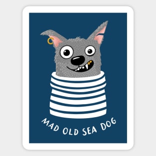 Cute, but Mad Old Sea Dog Sticker